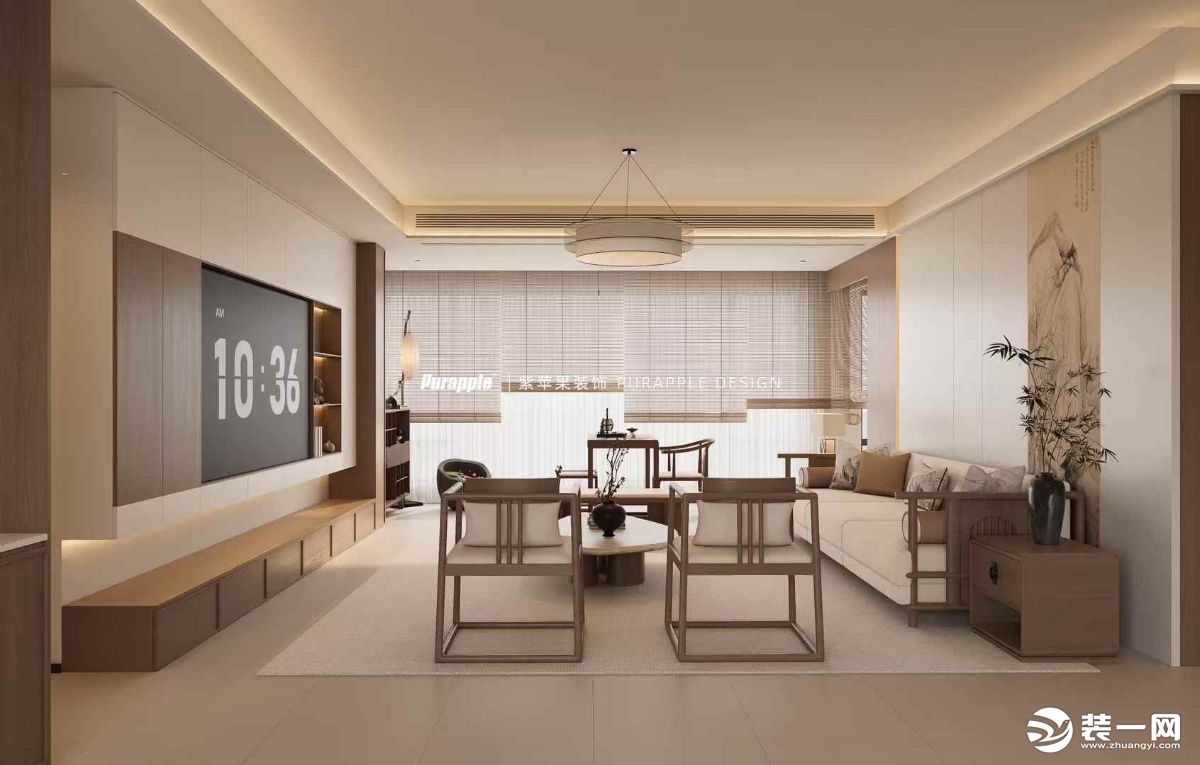 【南宁紫苹果装饰】 北投领上189 m²宋式美学风格案例